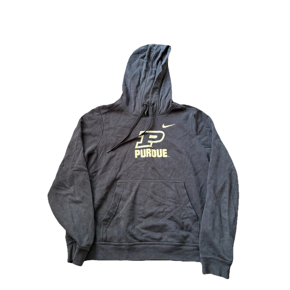 Nike Men's Medium Purdue Boilermakers Hoodie Black Fleece Sweatshirt